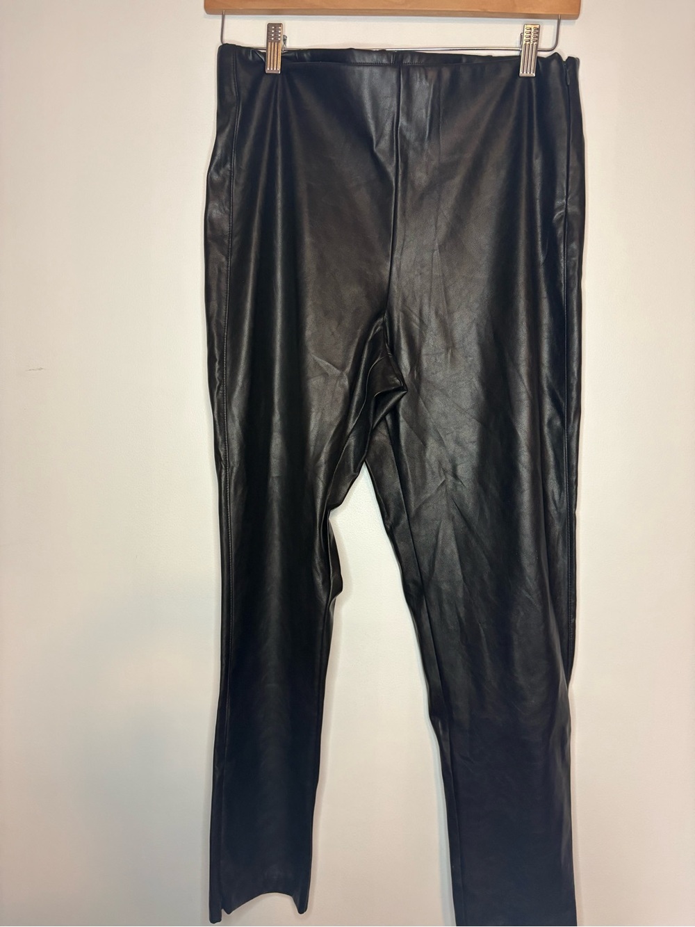 Black Faux Leather Leggings- OLD NAVY
